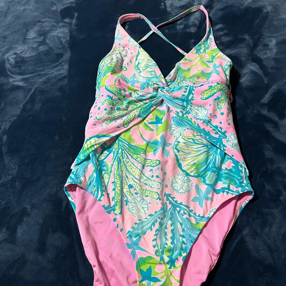 Lilly Pulitzer One Piece in Pink and Blue Swimsuit